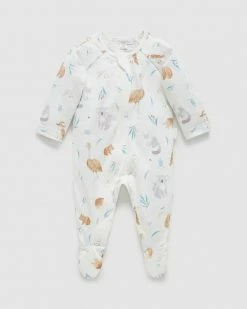 Cheap ✔️ Purebaby Zip Growsuit - Babies Eucalyptus Friends ⭐
