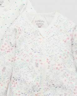 Cheap 🌟 Purebaby 2-Pack Zip Growsuit - Babies Meadow Print ✔️ -Baby Online store http3A2F2Fstatic.theiconic.com .au2Fp2Fpurebaby 5365 2468341 3