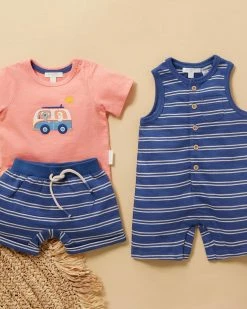 New 👍 Purebaby Beach Time Onesie - Babies-Kids Deep Sea Stripe ⭐ -Baby Online store http3A2F2Fstatic.theiconic.com .au2Fp2Fpurebaby 5377 4104731 7