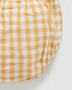 Budget 🧨 Purebaby Gingham Ruffle Romper - Babies Golden Gingham ⭐ -Baby Online store http3A2F2Fstatic.theiconic.com .au2Fp2Fpurebaby 5380 1999641 5