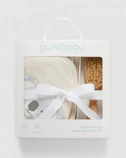 Best Sale 😉 Purebaby Towel Hamper Eucalyptus Friends 🔥