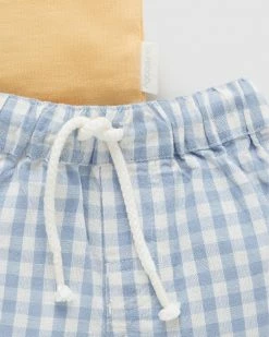 Coupon 💯 Purebaby Gingham Set - Babies Dusty Blue Gingham 🌟 -Baby Online store http3A2F2Fstatic.theiconic.com .au2Fp2Fpurebaby 5401 2104731 3
