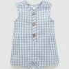 Best deal ⌛ Purebaby Gingham All-In-One - Babies DUSTY BLUE GINGHAM 👍