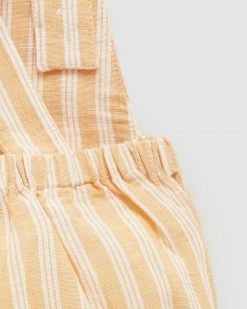 Coupon 💯 Purebaby Linen Blend Romper - Babies Golden Stripe 🎁 -Baby Online store http3A2F2Fstatic.theiconic.com .au2Fp2Fpurebaby 5404 1000741 5