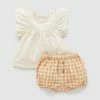 Cheap 😉 Purebaby Gingham Set - Babies Golden Gingham 😉