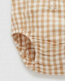 Hot Sale 🧨 Purebaby Gingham Bodysuit - Babies Bronze Gingham 🎉 -Baby Online store http3A2F2Fstatic.theiconic.com .au2Fp2Fpurebaby 5413 2004731 4