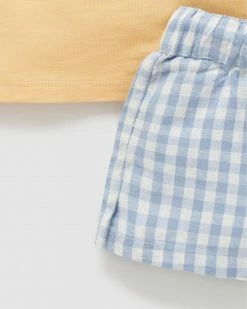 Coupon 💯 Purebaby Gingham Set - Babies Dusty Blue Gingham 🌟 -Baby Online store http3A2F2Fstatic.theiconic.com .au2Fp2Fpurebaby 5418 2104731 4