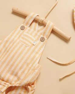 Coupon 💯 Purebaby Linen Blend Romper - Babies Golden Stripe 🎁 -Baby Online store http3A2F2Fstatic.theiconic.com .au2Fp2Fpurebaby 5437 1000741 7