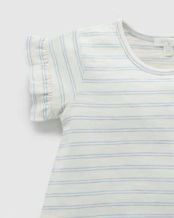 Top 10 ✨ Purebaby Basic Ruffle Tee - Babies-Kids Chambray Stripe 👏 -Baby Online store http3A2F2Fstatic.theiconic.com .au2Fp2Fpurebaby 5456 9004731 3