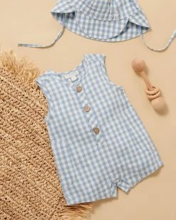 Best deal ⌛ Purebaby Gingham All-In-One - Babies DUSTY BLUE GINGHAM 👍 -Baby Online store http3A2F2Fstatic.theiconic.com .au2Fp2Fpurebaby 5459 1104731 7