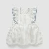 Discount 👍 Purebaby Ruffle 👗 Dress Bodysuit - Babies Fine Stripe ❤️