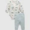 Promo 🔥 Purebaby 2 Piece Gift Pack - Babies Garden Patch Print 🧨