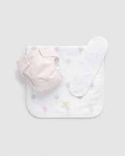 Buy ⌛ Purebaby Deluxe Reusable Nappy Pack (Nappy, Pad & Wallet) - Babies Pale Pink Tree 👏
