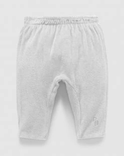 Outlet 🔔 Purebaby Velour Softy Pants - Babies Pale Grey Melange 🎉