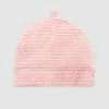 Discount 😉 Purebaby Premie Hat - Babies Bud Pink Stripe 😉