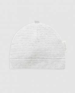 Brand new ❤️ Purebaby Premie Hat - Babies Pale Grey Stripe ⭐