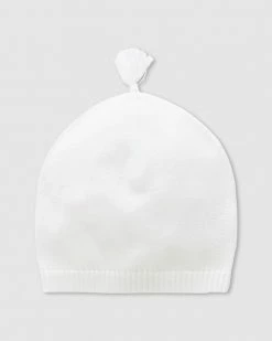 Cheapest 😉 Purebaby Essentials Newborn Beanie - Babies White ⭐