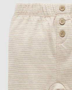 Promo 💯 Purebaby Knee Patch Leggings - Babies Biscuit Mini Stripe ❤️ -Baby Online store http3A2F2Fstatic.theiconic.com .au2Fp2Fpurebaby 6749 8426151 3