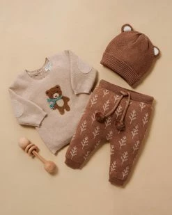 Discount 😍 Purebaby Little Bear Jumper - Babies Biscuit Melange ⭐ -Baby Online store http3A2F2Fstatic.theiconic.com .au2Fp2Fpurebaby 6759 3226151 6