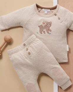 Promo 💯 Purebaby Knee Patch Leggings - Babies Biscuit Mini Stripe ❤️ -Baby Online store http3A2F2Fstatic.theiconic.com .au2Fp2Fpurebaby 6767 8426151 5