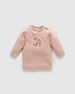 Coupon ❤️ Purebaby Little Fawn Tee - Babies Peach 🎁