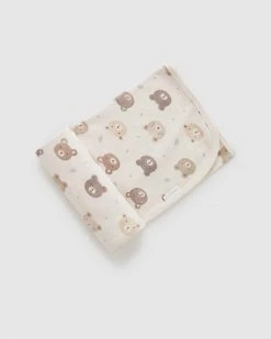 Hot Sale 🌟 Purebaby Printed Bunny Rug - Babies Moody Bear Print 😉