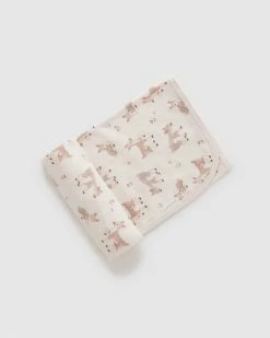 New ❤️ Purebaby Printed Bunny Rug - Babies Little Fawn Print ✨