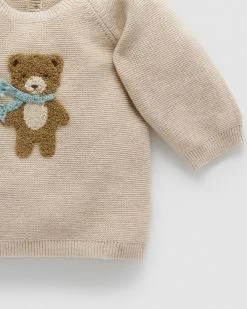 Discount 😍 Purebaby Little Bear Jumper - Babies Biscuit Melange ⭐ -Baby Online store http3A2F2Fstatic.theiconic.com .au2Fp2Fpurebaby 6926 3226151 4