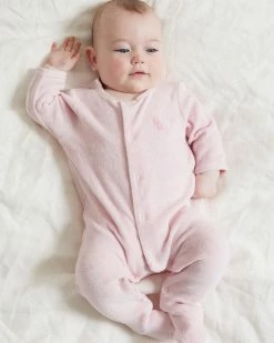 Best Pirce 😀 Purebaby Velour Growsuit - Babies Pale Pink Melange 😀 -Baby Online store http3A2F2Fstatic.theiconic.com .au2Fp2Fpurebaby 7202 0088121 4