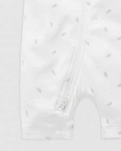 Best deal ✨ Purebaby SS Short Leg Zip Growsuit - Babies Pale Grey Leaf with Spot 🥰 -Baby Online store http3A2F2Fstatic.theiconic.com .au2Fp2Fpurebaby 7204 6878121 3