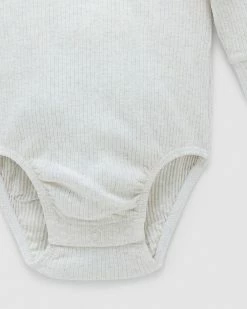Best deal 👏 Purebaby Rib LS Henley Bodysuit - Babies Wheat Melange ❤️ -Baby Online store http3A2F2Fstatic.theiconic.com .au2Fp2Fpurebaby 7211 2994021 4