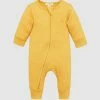 Budget 😀 Purebaby Rib Zip Growsuit - Babies Golden 🌟