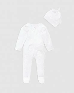Discount 🤩 Purebaby Zip Growsuit & Hat Pack - Babies Pale Pink Spot 🛒