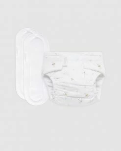 Best reviews of 😉 Purebaby Reusable Nappy Starter Kit with 2 Pads - Babies Bee Print 🔔