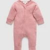 Best deal 😍 Purebaby Rib Zip Growsuit - Babies Crab Apple 🔔