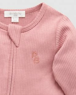 Best deal 😍 Purebaby Rib Zip Growsuit - Babies Crab Apple 🔔 -Baby Online store http3A2F2Fstatic.theiconic.com .au2Fp2Fpurebaby 7277 5894021 3