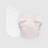 Hot Sale 🔔 Purebaby Reusable Nappy Starter Kit with 2 Pads - Babies Pale Pink ⌛
