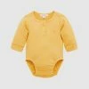 Coupon 🧨 Purebaby Rib LS Henley Bodysuit - Babies Golden ✨