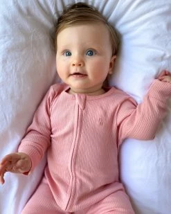 Brand new 🤩 Purebaby Rib Zip Growsuit - Babies Dusty Rose ✔️ -Baby Online store http3A2F2Fstatic.theiconic.com .au2Fp2Fpurebaby 7313 3695611 6