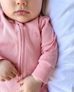 Brand new 🤩 Purebaby Rib Zip Growsuit - Babies Dusty Rose ✔️ -Baby Online store http3A2F2Fstatic.theiconic.com .au2Fp2Fpurebaby 7313 3695611 7