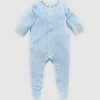 Coupon ❤️ Purebaby Velour Growsuit - Babies Pale Blue Melange 🤩