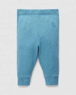 Wholesale 👏 Purebaby Rib Leggings - Babies Lake Melange 🔥