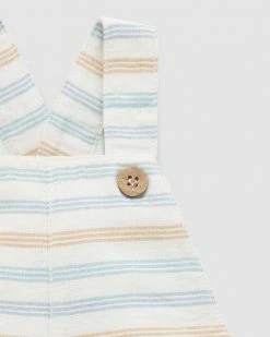 Cheapest 🔔 Purebaby Linen Blend Short Overalls - Babies Rock Pool Stripe 👍 -Baby Online store http3A2F2Fstatic.theiconic.com .au2Fp2Fpurebaby 7808 6586331 3