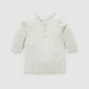 Buy ✔️ Purebaby Rib LS Henley Tee - Babies Wheat Melange 👏