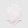 Cheap 🧨 Purebaby Singlet Bodysuit - Babies Pale Pink Stripe 🤩