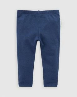New 😉 Purebaby Basic Leggings - Babies-Kids Navy Melange 🎁