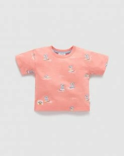 Brand new 😍 Purebaby Surf Comp Relaxed T-Shirt - Babies-Kids Paddling Out Print ⭐