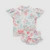 Best deal 👍 Purebaby Printed SS Rashie Flutter Set - Babies-Kids Full Bloom Print 🎉
