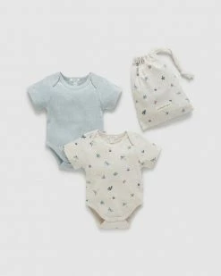 Cheap 👍 Purebaby Bodysuit 2-Pack - Babies Bugs Print 🔔
