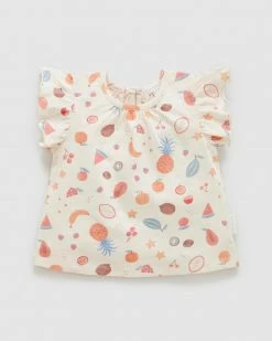 Best Pirce 👍 Purebaby Island Top - Babies-Kids Tropical Fruits Print 🛒